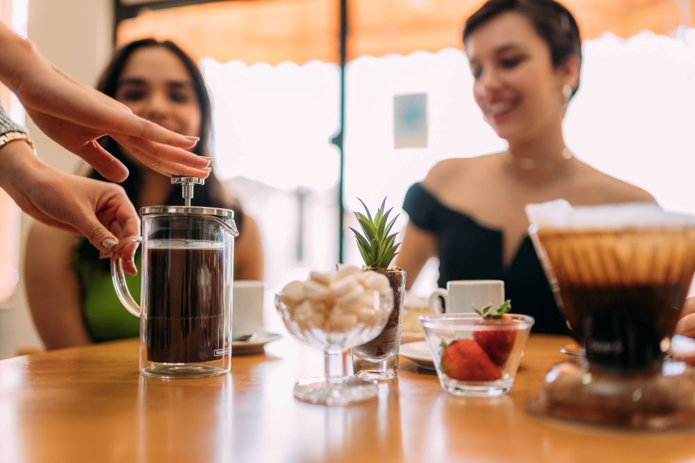 specialty coffee with French press